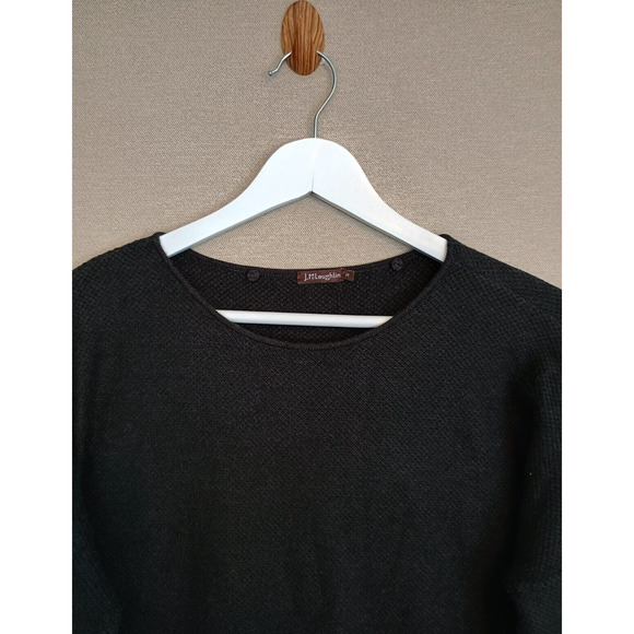 J Mclaughlin Sweater Women Medium Gray Cashmere Blend Minimalist Casual Pullover - Picture 4 of 9